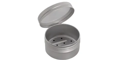 Runde Dose mit Abtropfsieb für Shampoobars