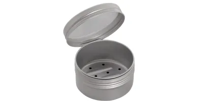 Runde Dose mit Abtropfsieb für Shampoobars