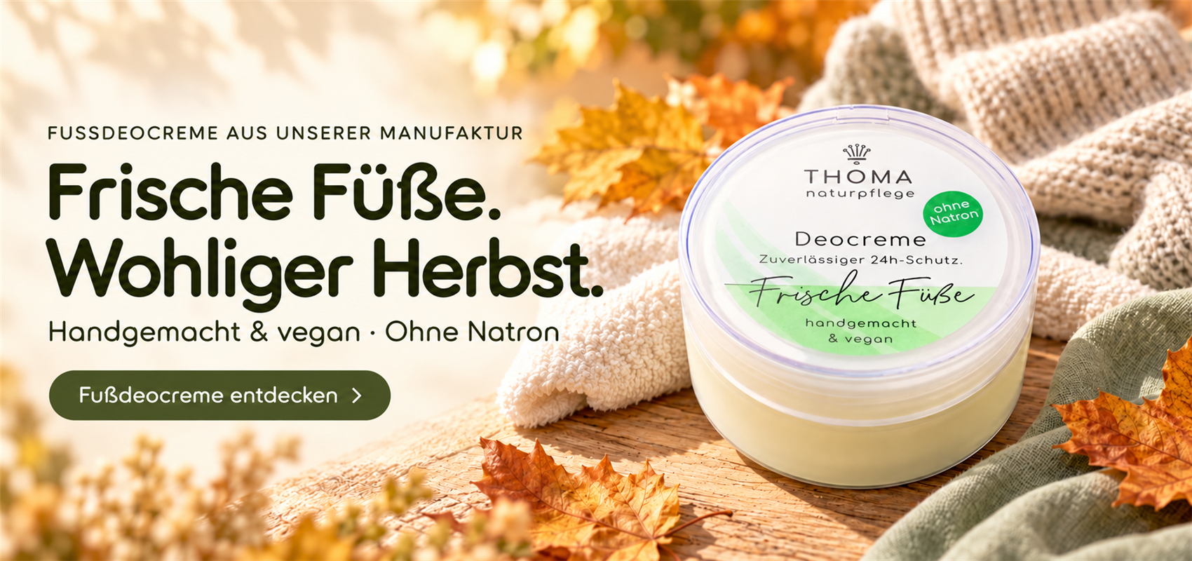 natürliche Fuss-Deocreme von Thoma Naturkosmetik