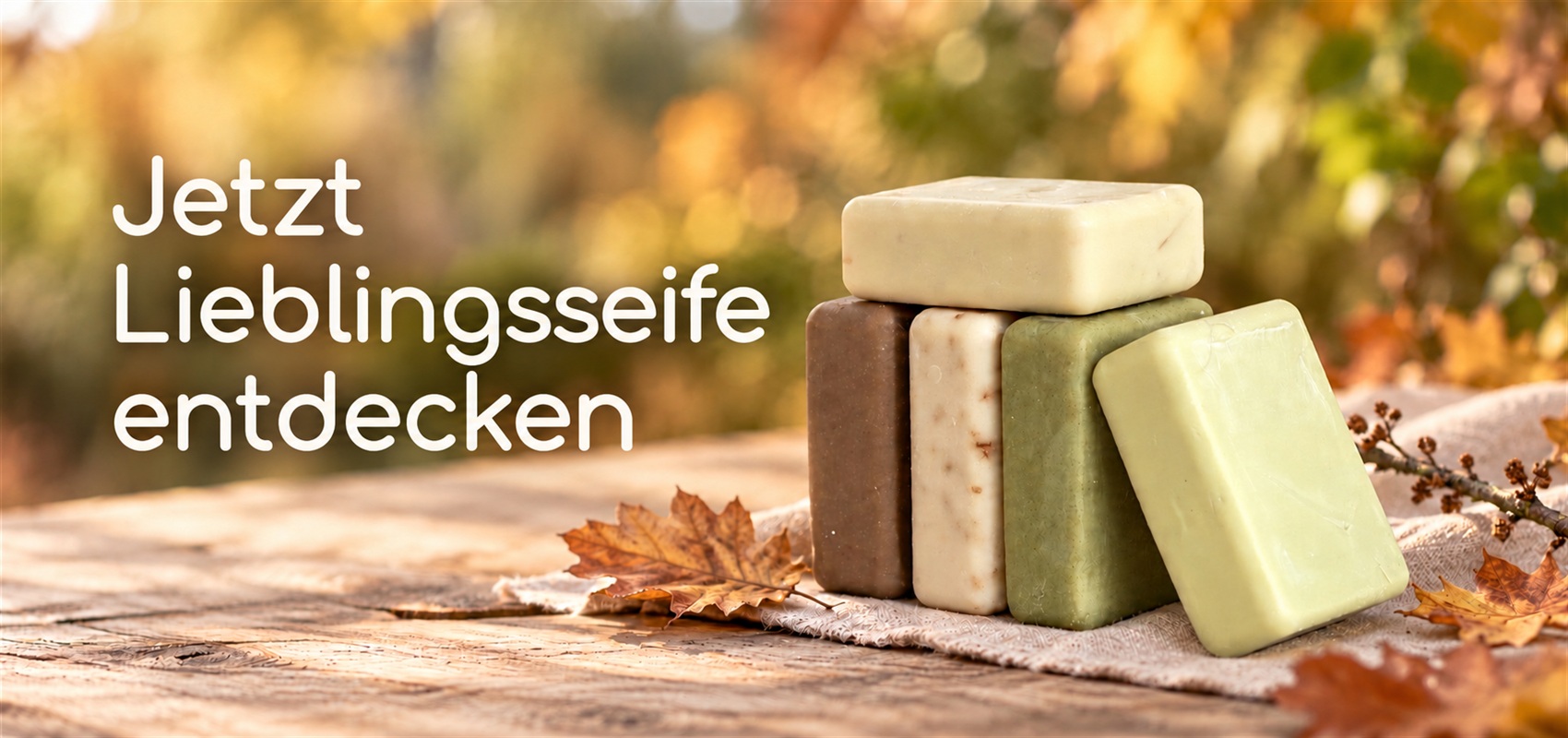 5 Naturseifen in hebstlichem Ambiente